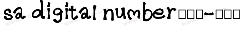 sa digital number字体下字体转换